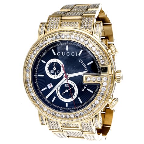 gucci watches for men gold|Gucci diamond watches for men.